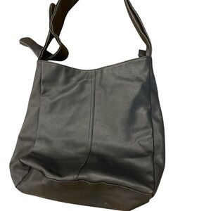 Black Leather Tote Bag